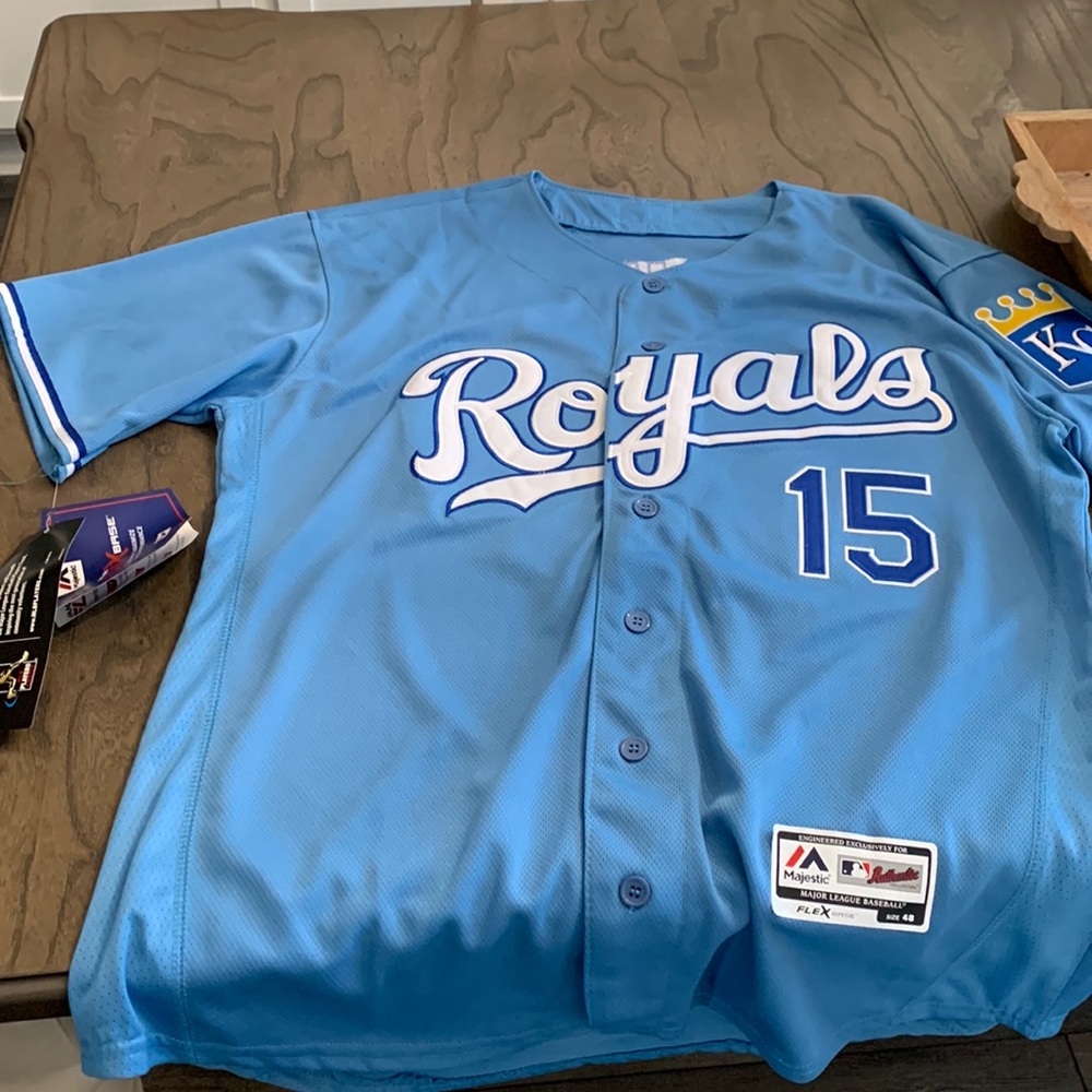 Majestic Authentic Kansas City Royals Size 48 Alternate #15 Whitt Merrifield